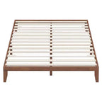 Cadre de lit King Size 14'' Costway avec support à lattes en bois pour matelas EspressoNaturel