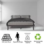 Cadre de lit King Size 14'' Costway avec support à lattes en bois pour matelas EspressoNaturel