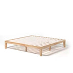 Cadre de lit King Size 14'' Costway avec support à lattes en bois pour matelas EspressoNaturel