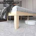 Cadre de lit King Size 14'' Costway avec support à lattes en bois pour matelas EspressoNaturel