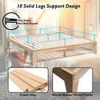 Cadre de lit King Size 14'' Costway avec support à lattes en bois pour matelas EspressoNaturel
