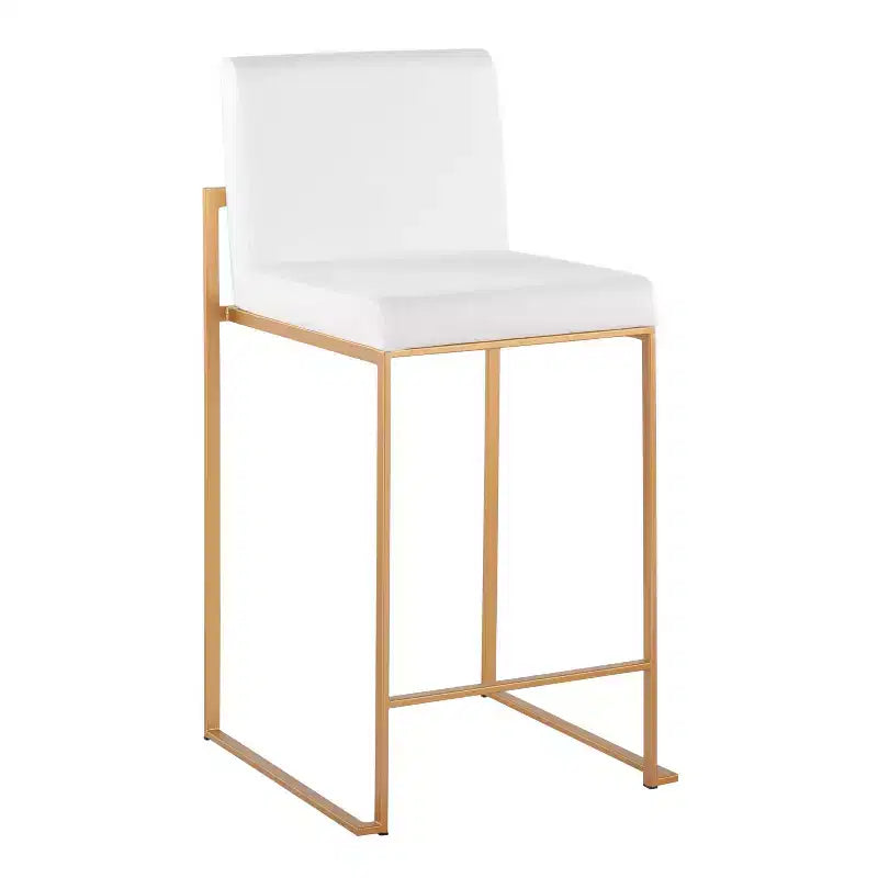 Lot de 2 tabourets de bar hauts Fuji Steel/Velvet - LumiSource