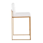 Lot de 2 tabourets de bar hauts Fuji Steel/Velvet - LumiSource