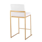 Lot de 2 tabourets de bar hauts Fuji Steel/Velvet - LumiSource