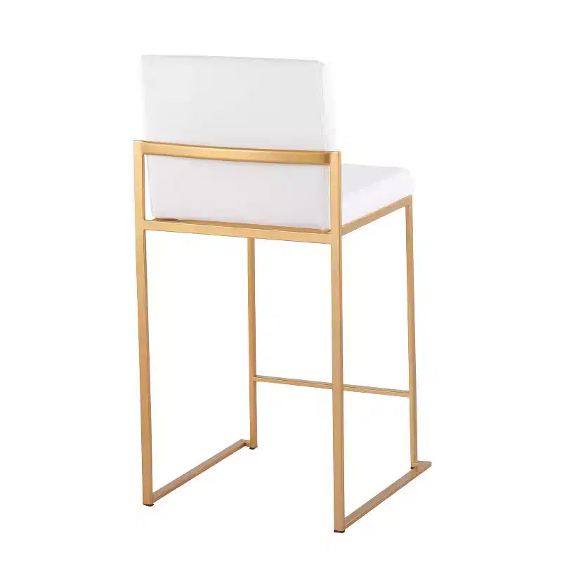 Lot de 2 tabourets de bar hauts Fuji Steel/Velvet - LumiSource
