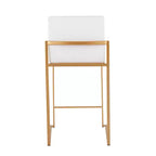 Lot de 2 tabourets de bar hauts Fuji Steel/Velvet - LumiSource