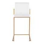 Lot de 2 tabourets de bar hauts Fuji Steel/Velvet - LumiSource