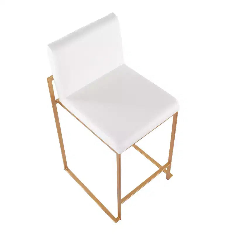 Lot de 2 tabourets de bar hauts Fuji Steel/Velvet - LumiSource