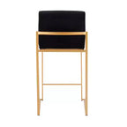 Lot de 2 tabourets de bar hauts Fuji Steel/Velvet - LumiSource