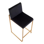 Lot de 2 tabourets de bar hauts Fuji Steel/Velvet - LumiSource