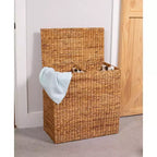 BirdRock Home Water Hyacinth Laundry Hamper Divided