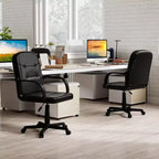 Costway Fauteuil de bureau ergonomique à dossier mi-hauteur pivotant pour ordinateur, neuf