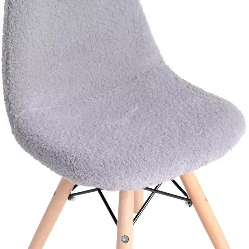 Merrick Lane Lot de 2 fauteuils d'appoint en fausse peau de mouton Lyon pour enfants, fauteuil d'appoint moderne pour chambre, entrée et salon