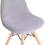 Merrick Lane Lot de 2 fauteuils d'appoint en fausse peau de mouton Lyon pour enfants, fauteuil d'appoint moderne pour chambre, entrée et salon