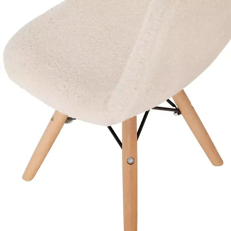 Merrick Lane Lot de 2 fauteuils d'appoint en fausse peau de mouton Lyon pour enfants, fauteuil d'appoint moderne pour chambre, entrée et salon