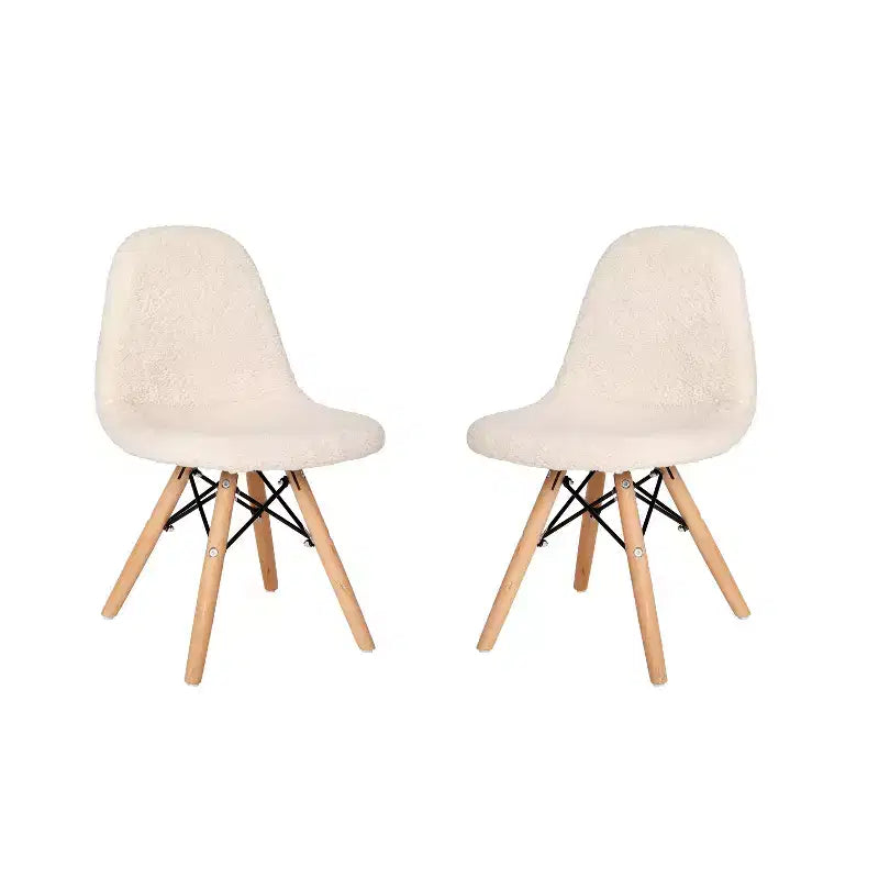 Merrick Lane Lot de 2 fauteuils d'appoint en fausse peau de mouton Lyon pour enfants, fauteuil d'appoint moderne pour chambre, entrée et salon