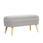Banc de rangement contemporain en bois 19 x 40 - Olivia & May