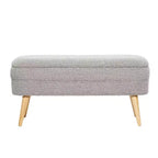 Banc de rangement contemporain en bois 19 x 40 - Olivia & May