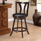 Lot de 4 tabourets de bar pivotants Costway – 61 cm – Chaises de cuisine et de salle à manger rembourrées en cuir, hauteur comptoir