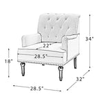 Lot de 2 fauteuils Bonifacio avec garniture cloutée | Karat Home