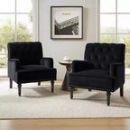 Lot de 2 fauteuils Bonifacio avec garniture cloutée | Karat Home