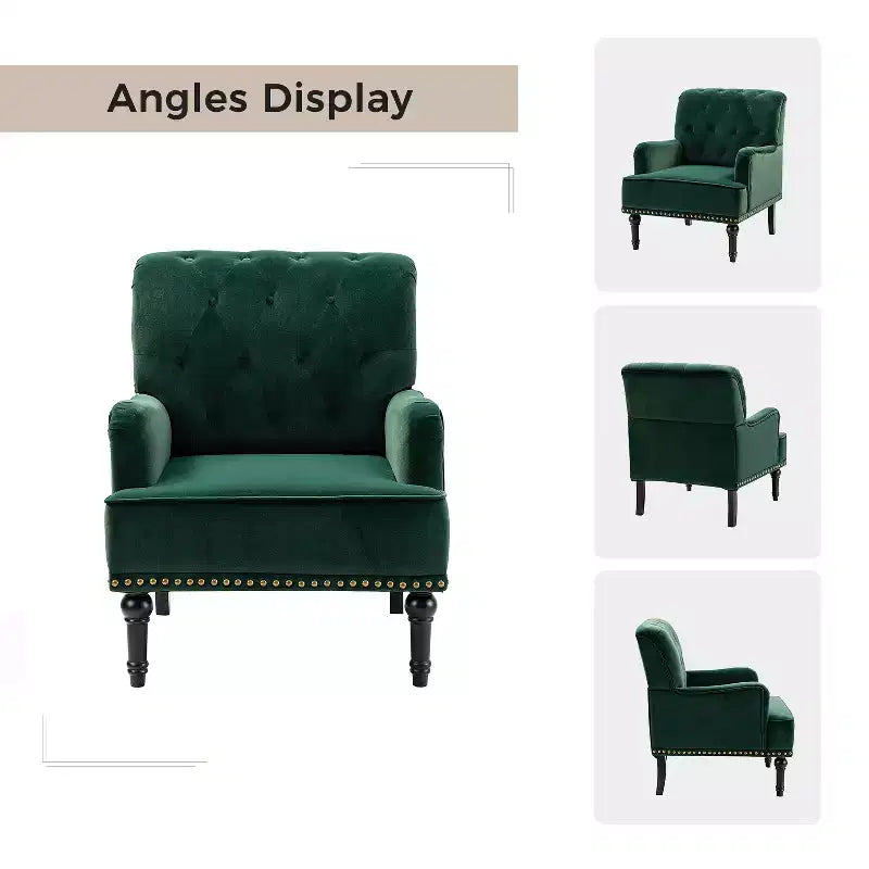Lot de 2 fauteuils Bonifacio avec garniture cloutée | Karat Home