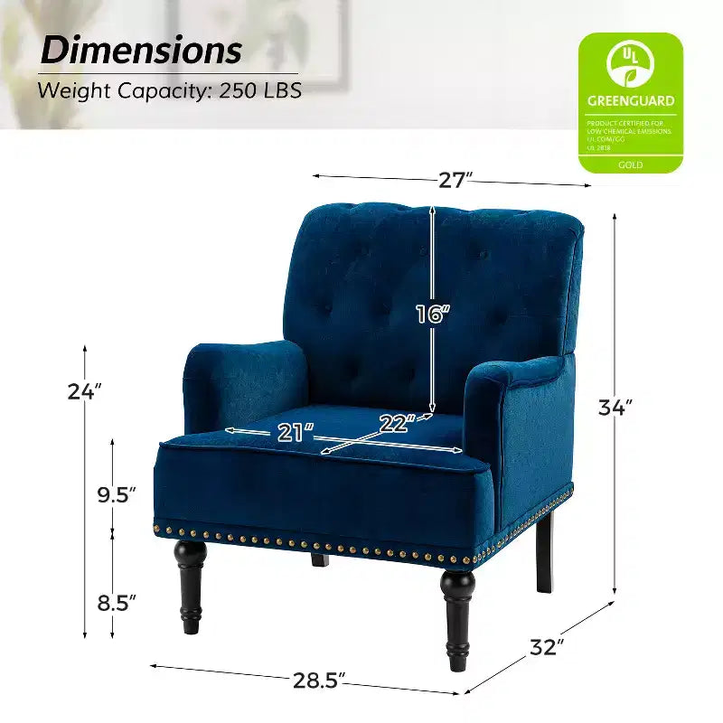Lot de 2 fauteuils Bonifacio avec garniture cloutée | Karat Home