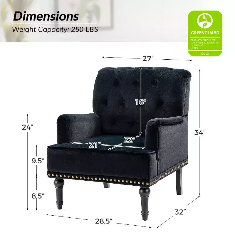 Lot de 2 fauteuils Bonifacio avec garniture cloutée | Karat Home
