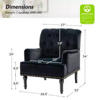 Lot de 2 fauteuils Bonifacio avec garniture cloutée | Karat Home