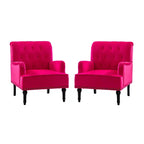 Lot de 2 fauteuils Bonifacio avec garniture cloutée | Karat Home