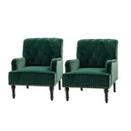 Lot de 2 fauteuils Bonifacio avec garniture cloutée | Karat Home