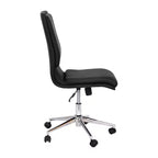 Chaise de bureau pivotante sans accoudoirs Madigan de Flash Furniture, dossier mi-hauteur, rembourrée avec base métallique réglable