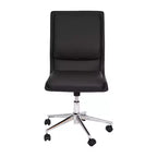 Chaise de bureau pivotante sans accoudoirs Madigan de Flash Furniture, dossier mi-hauteur, rembourrée avec base métallique réglable