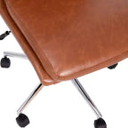 Chaise de bureau pivotante sans accoudoirs Madigan de Flash Furniture, dossier mi-hauteur, rembourrée avec base métallique réglable