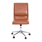 Chaise de bureau pivotante sans accoudoirs Madigan de Flash Furniture, dossier mi-hauteur, rembourrée avec base métallique réglable