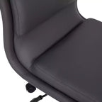 Chaise de bureau pivotante sans accoudoirs Madigan de Flash Furniture, dossier mi-hauteur, rembourrée avec base métallique réglable