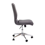Chaise de bureau pivotante sans accoudoirs Madigan de Flash Furniture, dossier mi-hauteur, rembourrée avec base métallique réglable