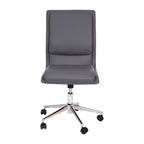 Chaise de bureau pivotante sans accoudoirs Madigan de Flash Furniture, dossier mi-hauteur, rembourrée avec base métallique réglable