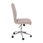 Chaise de bureau pivotante sans accoudoirs Madigan de Flash Furniture, dossier mi-hauteur, rembourrée avec base métallique réglable