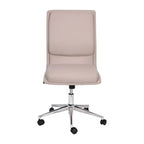Chaise de bureau pivotante sans accoudoirs Madigan de Flash Furniture, dossier mi-hauteur, rembourrée avec base métallique réglable