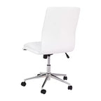 Chaise de bureau pivotante sans accoudoirs Madigan de Flash Furniture, dossier mi-hauteur, rembourrée avec base métallique réglable