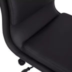 Chaise de bureau pivotante sans accoudoirs Madigan de Flash Furniture, dossier mi-hauteur, rembourrée avec base métallique réglable