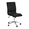 Chaise de bureau pivotante sans accoudoirs Madigan de Flash Furniture, dossier mi-hauteur, rembourrée avec base métallique réglable