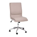 Chaise de bureau pivotante sans accoudoirs Madigan de Flash Furniture, dossier mi-hauteur, rembourrée avec base métallique réglable