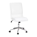 Chaise de bureau pivotante sans accoudoirs Madigan de Flash Furniture, dossier mi-hauteur, rembourrée avec base métallique réglable