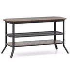 Costway TV Stand for 46 TVs with 2 Storage Shelves Tapered Metal Legs for Living Room