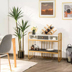 Costway Table Console avec Tiroir Étagère de Rangement Grand Plateau Moderne pour Entrée