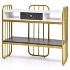Costway Table Console avec Tiroir Étagère de Rangement Grand Plateau Moderne pour Entrée