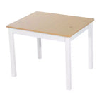 Qaba 4-Piece Kids Table Set with 2 Wooden Chairs, 1 Storage Bench, and Interesting Modern Design