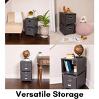 Meuble de rangement à roulettes BirdRock Home avec 1 tiroir latéral – Gris bois flotté
